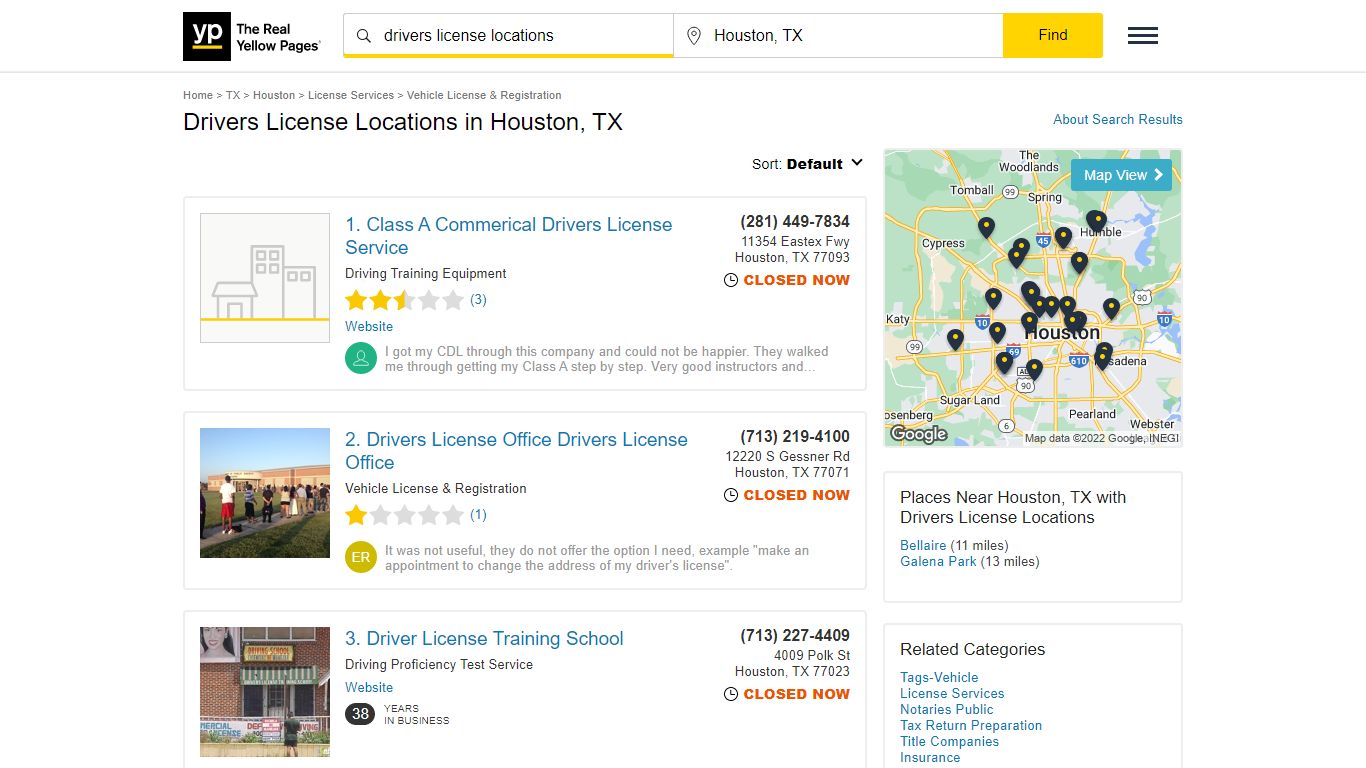 Drivers License Locations in Houston, TX - Yellow Pages